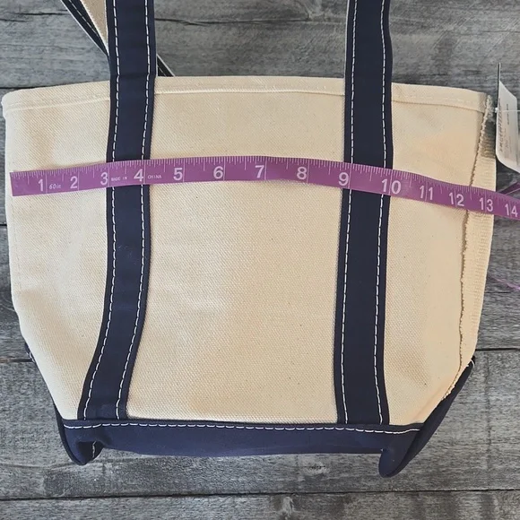NWT L.L. Bean Canvas Boat & Tote Bag Long Straps Perfect For Shoulder Bag - Picture 8 of 12